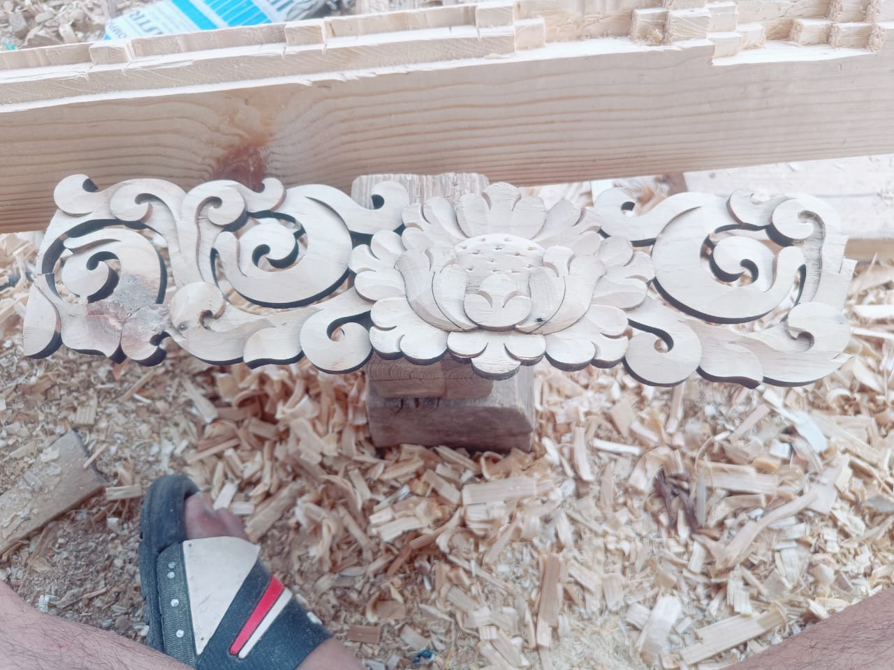 Ladakh Shingskos wood carving 2